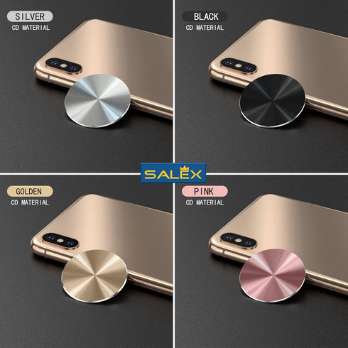 Cute Replacement Metal Plates Set 4 Pack for Magnetic Phone Holder. Kit of 4 Mix Round Discs Without Holes for Car Mount, Phone Case Back. Strong ...