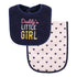 Hudson Baby Unisex Baby Cotton Terry Bib and Burp Cloth Set, Daddys Little Girl, One Size...