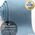 Men's Pointed Knit Tie Necktie Width 2.75 inches Washable Solid Color Sax Blue Light Blue...