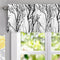 DriftAway Tree Branch Abstract Ink Printing Lined Thermal Insulated Window Curtain Valance Rod Pocket 52 Inch by 14 Inch Plus 2 Inch Header Black ...
