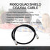 Conext Link RG6 Quad Shield Coaxial Cable F Connector 18 AWG 3GHZ 75 Ohm Sat TV (3FT, Black) ?33001?...