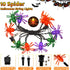 Spider String Lights for Halloween, 8.5 Ft Spider String Lights with 10 LEDs Colorful Spider Lights Perfect for Parties, Yard Door, Bars, Black Wi...