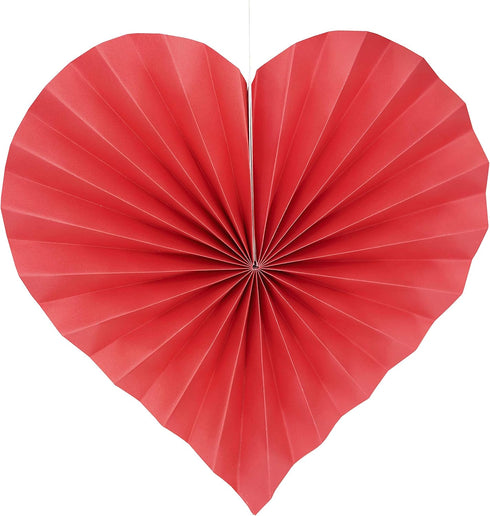 Red Heart Valentines Party Hanging Decorations Paper Fans Wedding Anniversary Bachelorette Bridal Shower Baby Shower Birthday Party Photo Backdrop...
