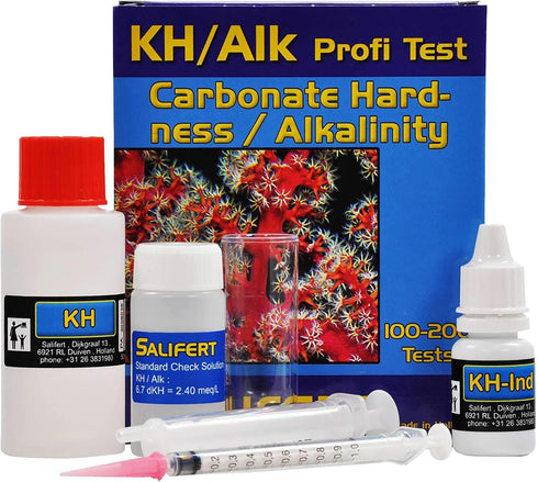 Salifert Carbonate Hardness & Alkalinity (Kh/Alk) Test Kit, 100-200 Tests...