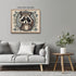 Posterizer 1 pcs- Cute raccoon portrait on a circular blue frame-Art for Animal Lovers-Floral Botanical Art- Gift for Men Women Teens-Living Room...