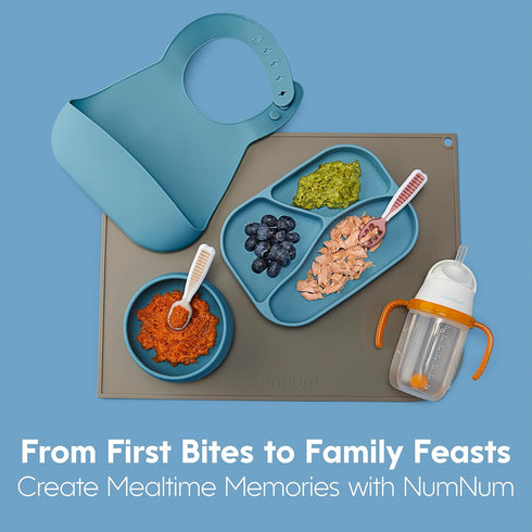 NumNum Suction Bowls | Extra Strong Suction | Non-Slip Design | Durable 100% Food Grade Silicone BPA-Free | for Babies & Toddlers 4 months+, 2 Bab...