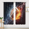 Cinbloo American Football Curtains Sheer Rod Pocket Boys Sports Wall Decor for Kids Men Teens Bedroom Water Flame Football Art Printed Cool Living...