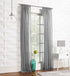 No. 918 Tayla Crushed Texture Semi-Sheer Rod Pocket Curtain Panel, 50" x 120", Gray...