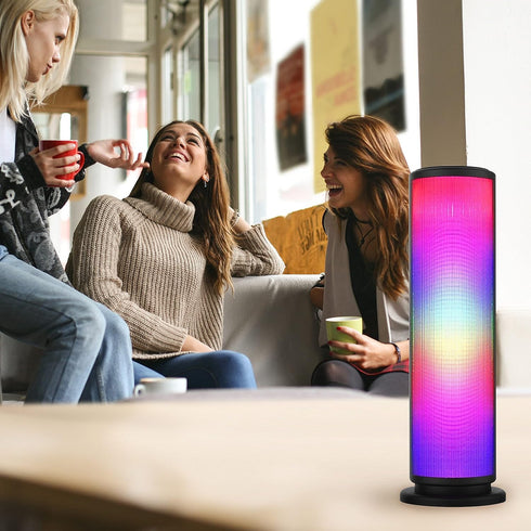 Aduro LED Wireless Speaker with Pulsating Lights, Wireless Color Changing Portable Outdoor Party Tower Speaker Universal, Black...