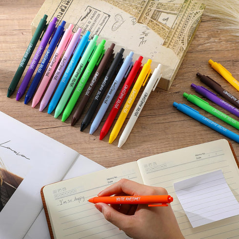 45 Pcs Inspirational Ballpoint Pens Bulk Back To School Pen You're Awesome Gift Motivational Appreciation Gift Pen for Teacher Student School Offi...