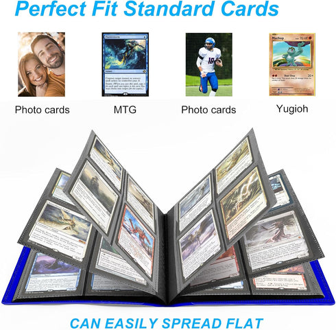 4 Pocket Card Binder for Trading Card, 160 PockeCard Folder Ablum for Cards Collection for Sports Cards, Baseball Cards, Game Cards, Mini TCG Bind...