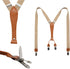 Biotetri Men Suspenders & Pre Tied Bowtie Set | Adjustable Straps, PU Leather...