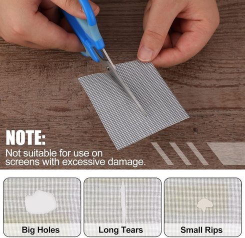 16 Pcs Window Screen Repair Kit Screen Repair Tape Self Adhesive Screen Repair Patch Fiberglass Replacement Screens for Windows Doors Tent Net to ...