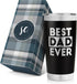 SassyCups Best Dad Ever Tumbler - Travel Coffee Travel Mug, 20 oz - Fathers Day Coffee Cup, Cool Gifts for Dad, Insulated Tumbler...