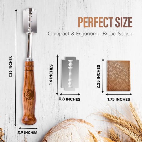 RICCLE Bread Lame Slashing Tool, Dough Scoring Knife with 15 Razor Blades and Storage Cover...
