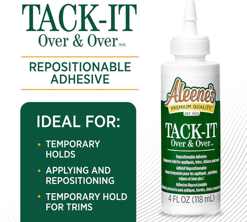 Aleene's 29-2 Tack-It Over & Over Liquid Glue 4oz, Clear...