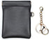 Leather Squeeze Coin Purse with Keychain Small Change Holder Slim Wallet Pouch Card Holder For Women & Men (Black)...