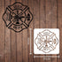 FINGERINSPIRE Fire Department Painting Stencil 11.8x11.8 inch Maltese Cross Stencil with Fire Hydrant Ladder Pattern Reusable Plastic Painting Ste...