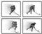Hockey Wall Art Prints,Set of 4 (8x10) Unframed Hockey Posters,Hockey Room Decor For Men Kids Teenagers -Ice Hockey Poster Set For Bedroom Man Cav...