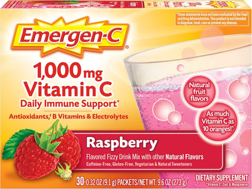 Emergen-C 1000mg Vitamin C Powder, with Antioxidants, B Vitamins and Electrolytes, Supplements for Immune Support, Caffeine Free Fizzy Drink Mix, ...