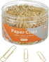 500pcs Gold Paper Clips Assorted Sizes Small, Medium and Large Paperclips for Paperwork Ideal for Home, School and Office Use...