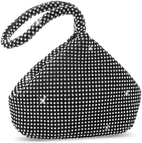 Women's Clutch Evening Bag- Mini Size Full Rhinestones Bling Wrist Clutch Purse for Party Wedding Date Night...