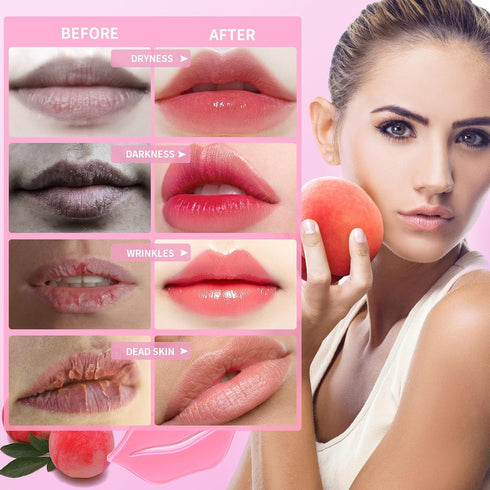 Lip mask, Collagen Moisturizing Lip Masks for Dry Lips, 32 PCS Hydrating Lip Plumping Mask for Chapped, Fine Lines, Lip Hydration Treatment, Lip M...