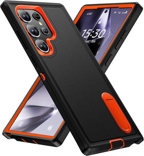BaHaHoues for Samsung Galaxy S24 Ultra Case, Samsung S24 Ultra Phone Case with Built in Kickstand, Shockproof/DropProof Military Grade Protective ...
