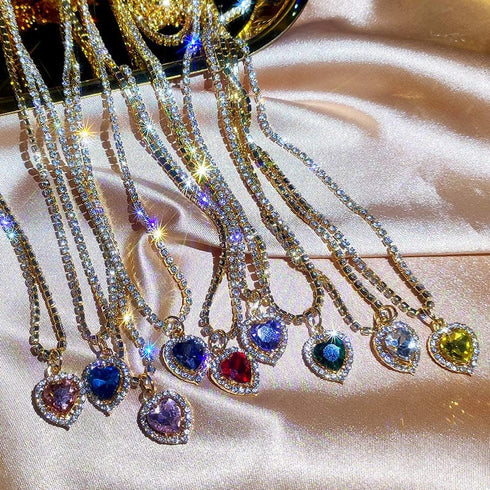 Heart Rhinestones 20pcs Sew-on Buttons Embellishments with Diamond, 14mm Heart Rhinestones Flatback, Pink...