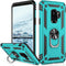 IKAZZ for Galaxy S9 Case,Military Grade Shockproof Heavy Duty Protective Phone Cover Pass 16ft Drop Test with Magnetic Kickstand Turquoise...