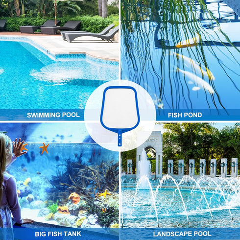 Pool Skimmer- Pool Skimmer Net without Pole, Swimming Pool Skimmer Net with Reinforced Frame, Pool Nets for Cleaning...