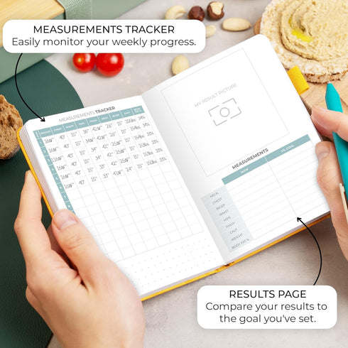 Clever Fox Food Journal Pocket - Daily Food Diary, Meal Planner to Track Calories & Nutrients, Weight Loss Tracker Notebook, 4x5.5” (Amber Yellow)...