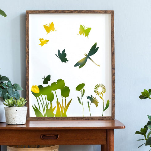 20 Pieces Stencils for Painting Reusable Animal Plant Music Stencil Spring Summer Fall Winter Stencil Template, DIY Stencils for Painting on Wood ...