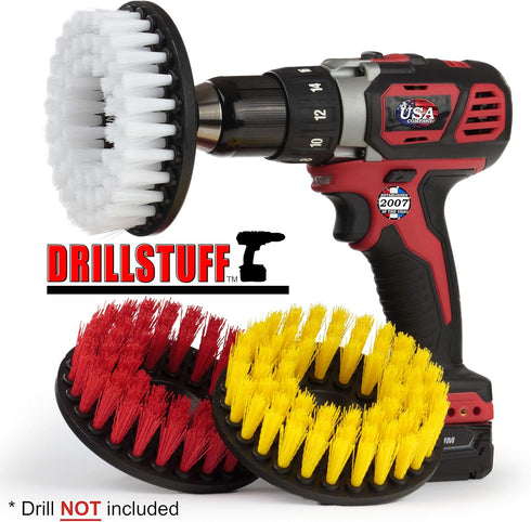 Cleaning Supplies - Drill Brush - Leather Cleaner - Shower Door - Upholstery - Carpet - Bathroom Accessories - Shower Cleaner - Bathtub - Tile - O...