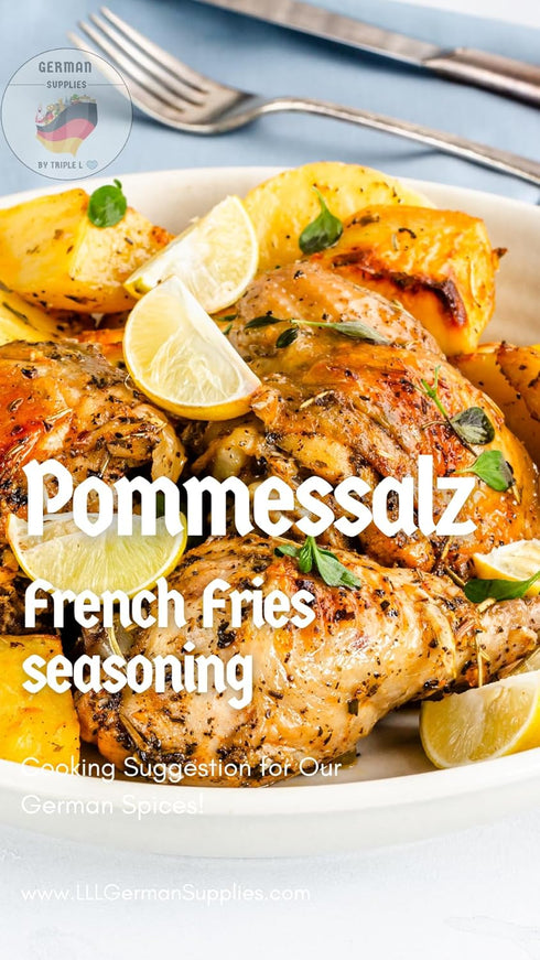 Generic French Fries Seasoning, 4 Packs of 0.34 oz Each, German Style, All Natural, Pommes Wuerzsalz, Potato salt, Potato seasoning...
