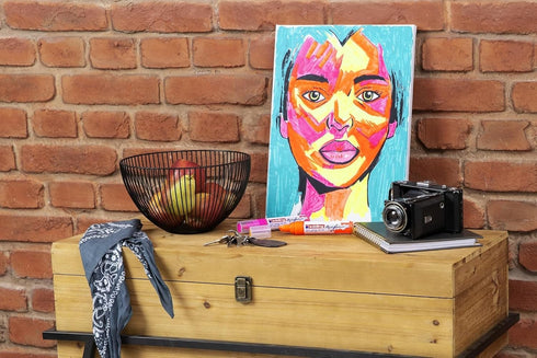 edding 5000 acrylic marker broad - neon colours - acrylic paint markers 5-pack (neon) - 5-10mm chisel nib - acrylic marker for painting on canvas,...