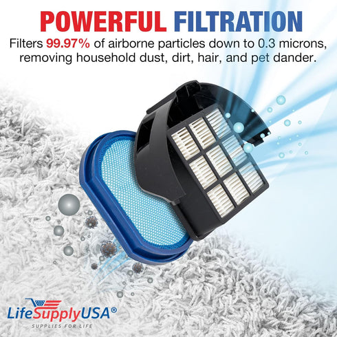 Vacuum Filter Replacement + Exhaust HEPA Kit Compatible with Hoover T-Series WindTunnel Bagless Upright Vacuum Cleaners, # 303173001 and 303172002...
