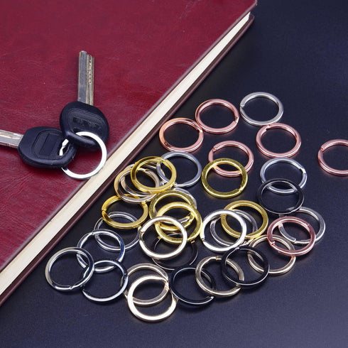 1 Inch Flat Key Chain Ring Metal Split Keychain Keyrings for Car Home Keys Organization, Arts Crafts, Lanyards, 36 Pieces...