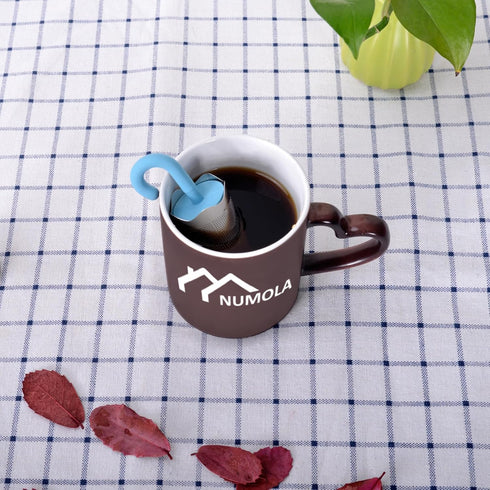 Numola 2Pcs Reusable Umbrella Tea Infuser with Drip Tray for Tea Cups, Mugs and Teapots, Stainless Steel Fine Mesh Tea Strainer with Silicone Lid ...
