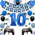 Vlipoeasn Video Game 10th Birthday Decorations for Boys Official Teenager Birthday Decorations 10th Birthday Video Game Party Supplies Blue Gamer ...