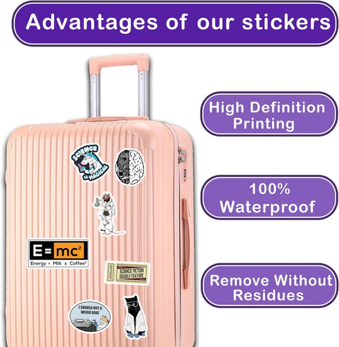 Pack 50 Pcs Science Laboratory Stickers Physics Chemistry Biology Experiment Vinyl Decals Sticker Suitcase Water Bottle Car Bumper Helmet Luggage ...
