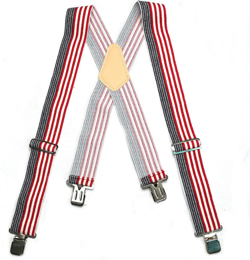 MELOTOUGH Men's Suspenders Fully Elastic 2 inch Wide X back Heavy Duty Work Suspenders...