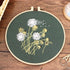 FEPITO 4 Sets Embroidery Starter Kit with Pattern and Instructions Cross Stitch Kit Includes 4Pcs Embroidery Clothes with Floral Pattern, 2 Pcs Em...