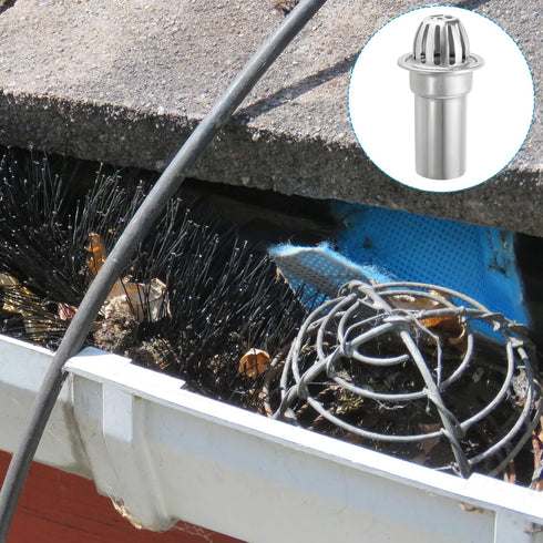 PATIKIL Dome Gutter Guard, Stainless Steel Downspout Strainer, Anti-Blocking Strainer Floor Line Gutter Cleaning Tool for Balcony Garden Patio, 3 ...