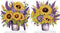 Tontut 2 Pcs Diamond art Painting Desktop Jewelry Kits, DIY Sunflower Special Shape Diamond Art Desktop Decorations for Home Office Desktop Decora...