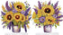 Tontut 2 Pcs Diamond art Painting Desktop Jewelry Kits, DIY Sunflower Special Shape Diamond Art Desktop Decorations for Home Office Desktop Decora...
