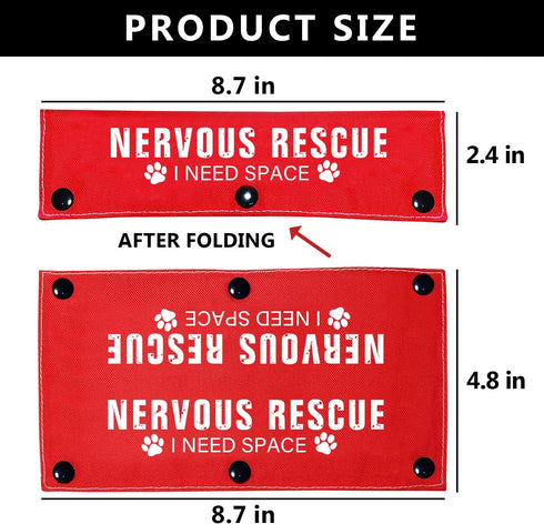 Rescue I Need Space Funny Red Dog Leash Sleeve Wrap Dog Walking Accessory - Pet Birthday Gift - Gift for Dog Owner and Lover...
