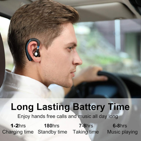 Bluetooth Headset, Wireless Earpiece V5.0 Bluetooth Earpiece Ultralight Hands Free for Business/Office/Driving/Sporting...