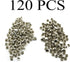 120pcs 6x6mm Silver Double Cap Rapid Rivets Round Head Decorative Rivets DIY Leather Craft Studs 1/4 inch...