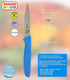 Kitchen Knife 3-Piece Set - 4 inches - Steak and Vegetable Knife - Razor Sharp Pointed Tip, Serrated Edge - Color Coded Kitchen Tools...
